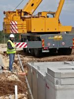 Posizionamento cisterne impianto di depurazione