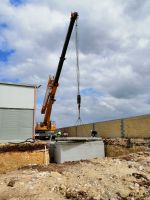 Posizionamento cisterne impianto di depurazione