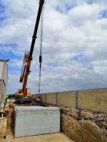 Posizionamento cisterne impianto di depurazione